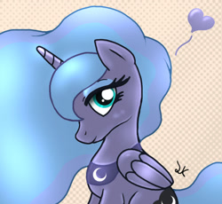 Size: 805x740 | Tagged: safe, artist:joakaha, princess luna, alicorn, pony, heart, princess, solo