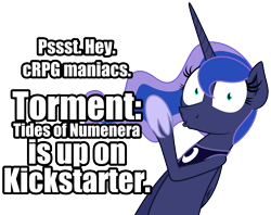 Size: 1000x792 | Tagged: safe, princess luna, alicorn, pony, meta, simple background, torment tides of numenera, transparent background, vector