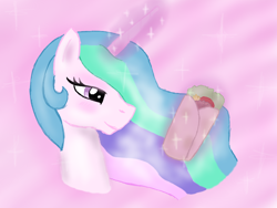 Size: 800x600 | Tagged: safe, artist:daedric-darling, princess celestia, alicorn, pony, bedroom eyes, burrito, head, love at first bite, shipping, solo, wat