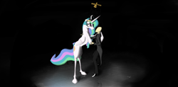 Size: 2889x1416 | Tagged: safe, artist:mrmolestia, princess celestia, human, dancing, doll, hat, top hat