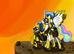 Size: 2831x2075 | Tagged: safe, artist:steptrool, princess celestia, alicorn, pony, armor, female, royal guard