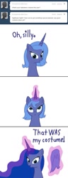 Size: 489x1280 | Tagged: safe, princess luna, alicorn, pony, ask, female, horn, mare, solo, wig