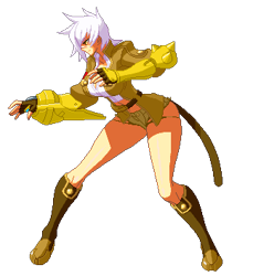 Size: 324x353 | Tagged: safe, derpibooru import, gilda, blazblue, bullet, chrono phantasma, humanized, recolor, sprite