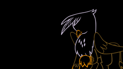 Size: 1920x1080 | Tagged: safe, artist:navitaserussirus, derpibooru import, gilda, griffon, minimalist, modern art, wallpaper