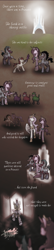 Size: 700x3214 | Tagged: safe, artist:wiggles, king sombra, princess celestia, princess luna, alicorn, pony, sheep, unicorn, armor, ask king sombra, comic, crystal empire, guard, origins, spear, tumblr