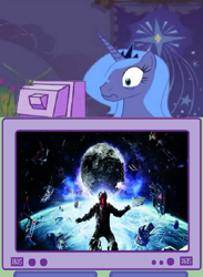 Size: 563x771 | Tagged: safe, princess luna, alicorn, pony, brethren moons, dead space, dead space 3, exploitable meme, moon, spoiler, tv meme