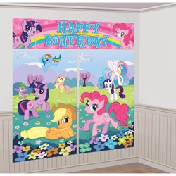 Size: 1200x1200 | Tagged: safe, applejack, fluttershy, pinkie pie, princess celestia, rainbow dash, rarity, spike, twilight sparkle, alicorn, dragon, earth pony, pegasus, pony, unicorn, birthday, mane seven, mane six, merchandise, official