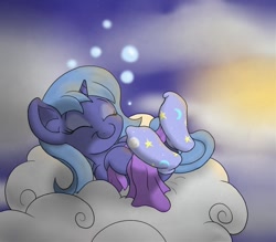 Size: 800x700 | Tagged: safe, artist:wazzart, princess luna, alicorn, pony, blanket, clothes, cloud, cloudy, filly, hooves, on back, sleeping, socks, solo, woona