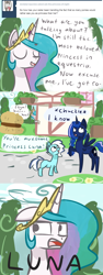 Size: 900x2400 | Tagged: safe, artist:talludde, princess celestia, princess luna, oc, alicorn, pony, ask the princess of night, comic, tumblr