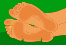 Size: 6000x4118 | Tagged: safe, artist:lilihoof, saffron masala, anthro, feet, fetish, foot fetish, grass, mlp feet, mlp foot, saffron masala foot, soles