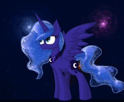 Size: 891x734 | Tagged: safe, artist:moonlightfl, princess luna, alicorn, pony, female, horn, mare, simple background, solo