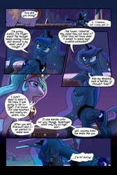 Size: 720x1080 | Tagged: safe, artist:tswt, princess celestia, princess luna, alicorn, pony, comic:friendship update, comic, female, mare, night