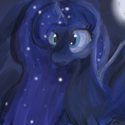 Size: 1000x1000 | Tagged: safe, artist:mmmph-stahp-kiss, princess luna, alicorn, pony, female, horn, mare, portrait, solo