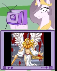 Size: 598x749 | Tagged: safe, princess celestia, alicorn, pony, angel fetish, blood angels, exploitable meme, human fetish, meme, obligatory pony, primarch, primarch fetish, princess molestia, sanguinius, sanguinius gets all the bitches, stupid sexy sanguinius, tv meme, warhammer (game), warhammer 30k, warhammer 40k