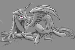 Size: 1280x853 | Tagged: safe, artist:drayke_eternity, princess celestia, alicorn, pony, crying, female, horn, mare, solo