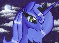 Size: 779x574 | Tagged: safe, artist:prettypinkpony, princess luna, alicorn, pony, portrait, s1 luna, solo