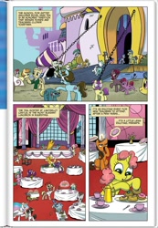 Size: 648x937 | Tagged: safe, idw, princess celestia, raven, alicorn, pony, spoiler:comic, comic, draco malfoy, giddilee, gingersnap, gordon ramsay, idw advertisement, lucius malfoy, narcissa malfoy, preview, when you see it