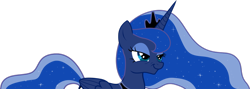 Size: 1024x364 | Tagged: safe, artist:kamartenn, princess luna, alicorn, pony, scrunchy face, simple background, solo, transparent background, vector