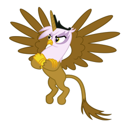 Size: 4000x4000 | Tagged: safe, artist:faithlesshyren, derpibooru import, gilda, alicorn, griffon, crown, everyone is an alicorn, grifficorn, princess, princess gilda, simple background, solo, transparent background, vector