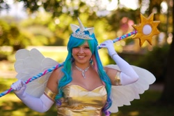 Size: 2048x1362 | Tagged: safe, artist:eli-cosplay, princess celestia, human, cosplay, irl, irl human, kumoricon, photo, solo