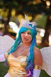 Size: 1362x2048 | Tagged: safe, princess celestia, human, cosplay, irl, irl human, kumoricon, photo, solo