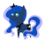 Size: 1700x1600 | Tagged: dead source, safe, artist:diigii-doll, princess luna, alicorn, pony, chibi, pointy ponies, simple background, solo, transparent background, vector