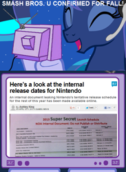 Size: 563x769 | Tagged: safe, princess luna, alicorn, pony, exploitable meme, gamer luna, nintendo, rumor, tv meme