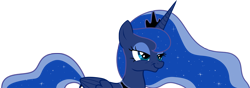 Size: 1800x636 | Tagged: safe, princess luna, alicorn, pony, nose wrinkle, simple background, solo, transparent background, vector