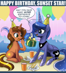 Size: 800x883 | Tagged: safe, artist:johnjoseco, princess luna, oc, alicorn, pony, birthday, cake, tumblr