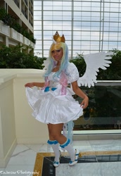 Size: 700x1018 | Tagged: safe, artist:cosmosfox, princess celestia, human, cosplay, irl, irl human, katsucon, photo, solo