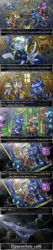 Size: 600x2824 | Tagged: safe, artist:saturnspace, amethyst star, derpy hooves, dinky hooves, doctor whooves, princess luna, sparkler, star hunter, alicorn, earth pony, pegasus, pony, unicorn, whale, clockwise whooves, doctor who, female, jack harkness, mare, planet, space, space whale, tardis
