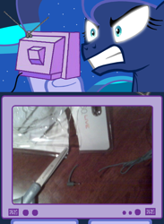 Size: 562x769 | Tagged: safe, princess luna, alicorn, pony, cut, exploitable meme, gamer luna, headset, tv meme