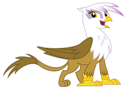 Size: 1600x1145 | Tagged: safe, artist:martinnus1, derpibooru import, gilda, griffon, griffon the brush off, happy, simple background, smiling, solo, transparent background, vector, when she smiles