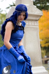 Size: 3456x5184 | Tagged: safe, artist:lilium666, princess luna, human, clothes, cosplay, dress, irl, irl human, photo, solo