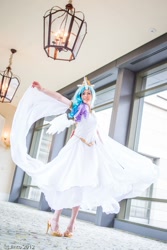 Size: 602x900 | Tagged: safe, artist:cosmic-empress, princess celestia, human, cosplay, fanimecon, irl, irl human, photo, solo