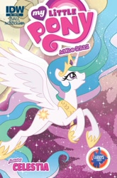 Size: 1054x1600 | Tagged: safe, artist:tonyfleecs, idw, princess celestia, alicorn, pony, comic cover, cover, solo