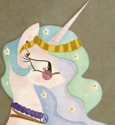 Size: 1812x1971 | Tagged: safe, artist:balloons504, princess celestia, alicorn, pony, hippie, solo, sunglasses