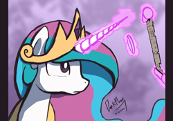 Size: 6610x4638 | Tagged: safe, artist:darkflame75, princess celestia, alicorn, pony, absurd resolution, female, magic, mare, scroll, solo