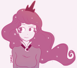 Size: 1198x1058 | Tagged: safe, artist:drawsj, princess luna, humanized, pink, solo