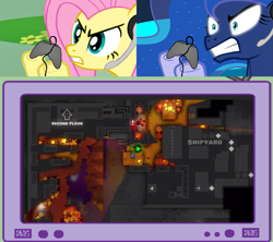 Size: 901x800 | Tagged: safe, fluttershy, princess luna, alicorn, pegasus, pony, exploitable meme, gamer luna, gamer meme, gamershy, meme, monaco what's yours is mine, obligatory pony, tv meme