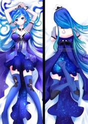 Size: 566x800 | Tagged: safe, artist:daiyaku, princess luna, armpits, body pillow, body pillow design, humanized, solo