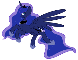 Size: 6341x4879 | Tagged: safe, artist:pastelflakes, princess luna, alicorn, pony, absurd resolution, simple background, solo