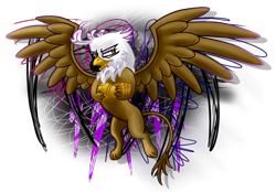 Size: 2012x1400 | Tagged: safe, artist:wolframclaws, derpibooru import, gilda, griffon, rule 63, simple background, solo, transparent background