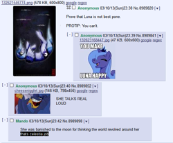 Size: 605x501 | Tagged: safe, princess luna, alicorn, pony, /mlp/, 4chan, glorious grilled cheese, grilled cheese, sandwich