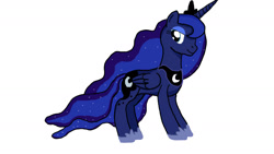 Size: 1280x720 | Tagged: safe, artist:jbond, princess luna, alicorn, pony, simple background, solo, white background