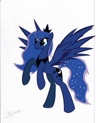 Size: 4271x5439 | Tagged: safe, artist:artstude3n2, artist:xeirla, princess luna, alicorn, pony, absurd resolution, happy, simple background, solo, vector