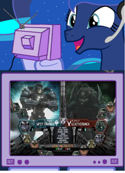 Size: 440x608 | Tagged: safe, princess luna, alicorn, pony, cherno alpha, crimson typhoon, exploitable meme, gamer luna, gipsy danger, knifehead, leatherback, pacific rim, tv meme