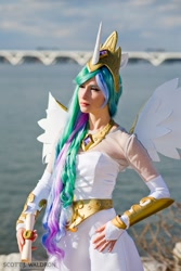 Size: 421x630 | Tagged: safe, artist:littlekiddens, princess celestia, human, cosplay, irl, irl human, photo, solo