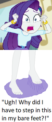 Size: 216x501 | Tagged: safe, artist:chipmunkraccoonoz, rarity, smooze, equestria girls, feet, female, fetish, foot fetish, it came from deviantart, smoozed, solo, stuck