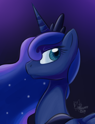 Size: 638x825 | Tagged: safe, artist:dynamo-deepblue, princess luna, alicorn, pony, female, horn, mare, simple background, solo